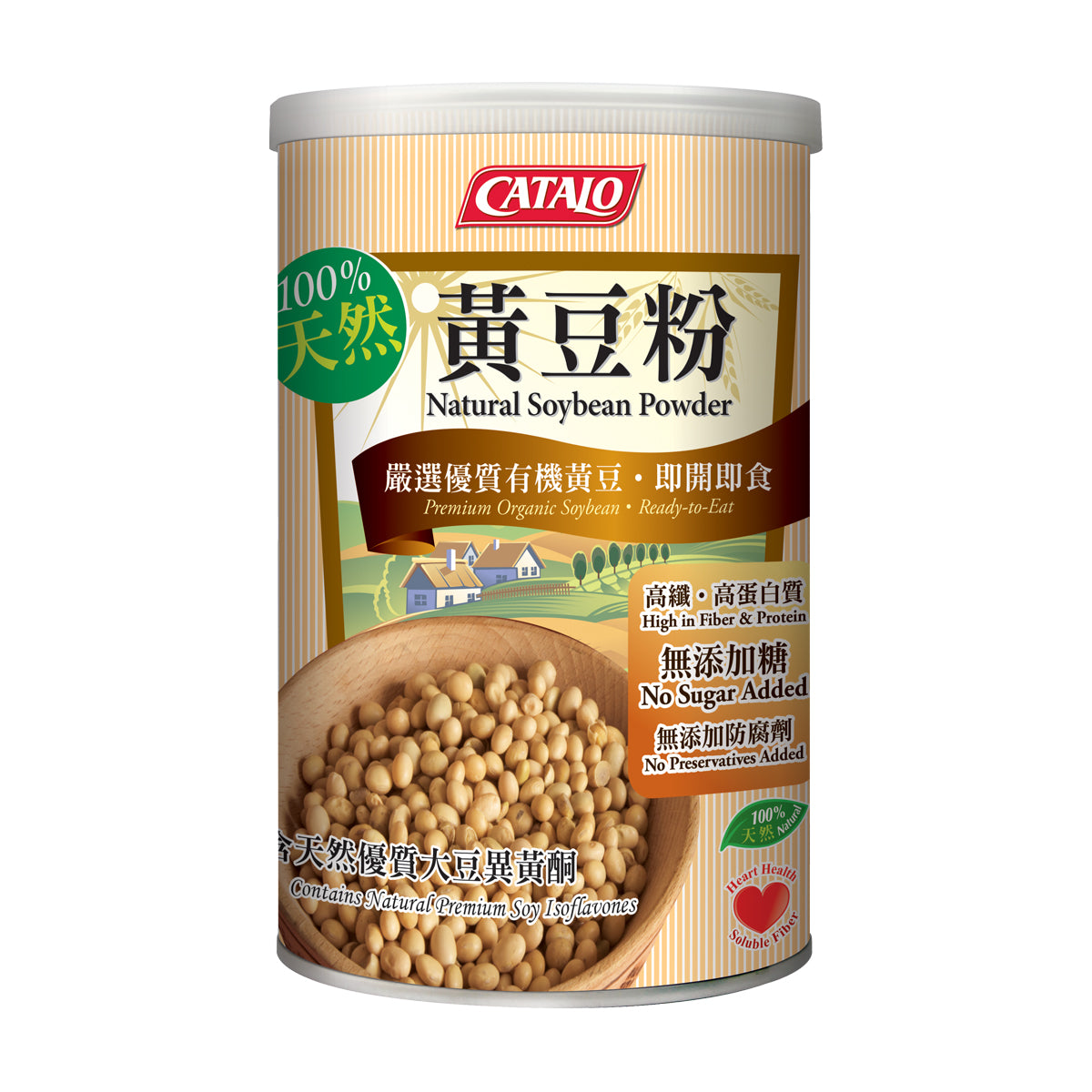 CATALO家得路100%天然黃豆粉 454克,含大豆異黃酮及纖維,促進心臟健康,嫩滑肌膚,適合素食者及更年期女士。